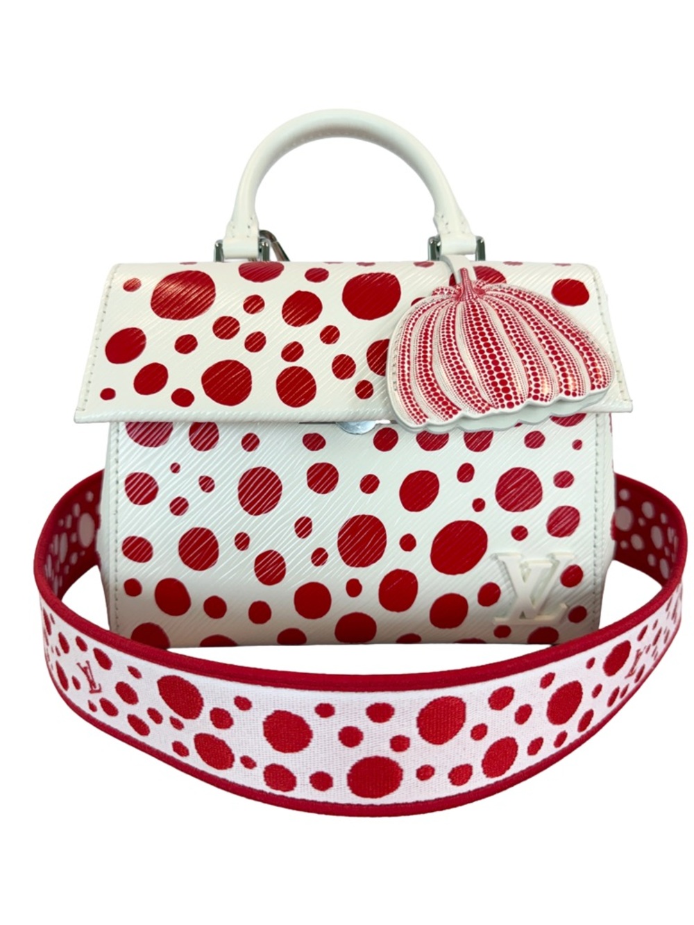 LOUIS VUITTON EPI YK CLUNY MINI WH/RD DOTS